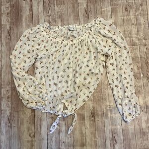 Hollister Cropped Peasant Blouse